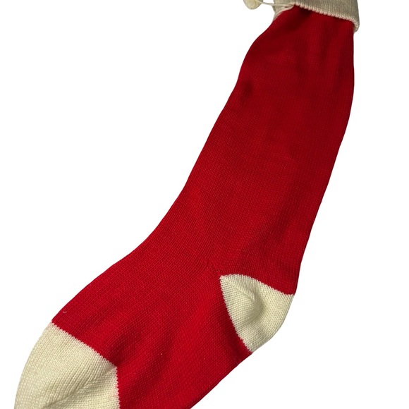 VTG HUGE Christmas Stocking Dept 56 40 In ! Red Knit NOEL Santa Sock St Nick 80s - Picture 3 of 8